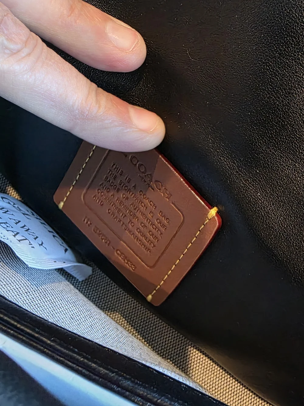 Coach Black Quilted Leather Shoulder Bag with Gold C Lock